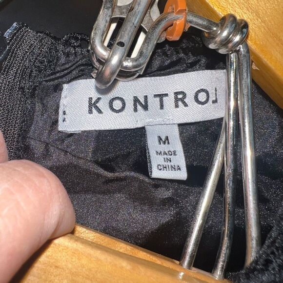 Kontrol Floral Lace Sleeveless Top with Fringe Boho Festival Top Size M EUC - Picture 5 of 9